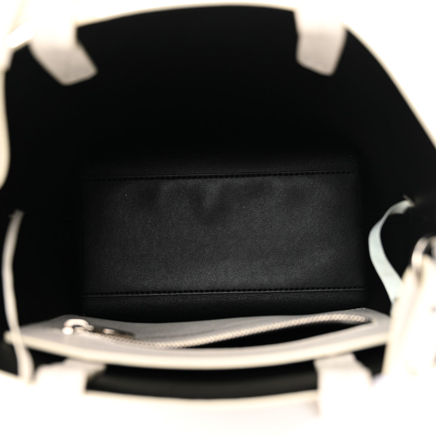 Saffiano Striped Diag Binder Crossbody White