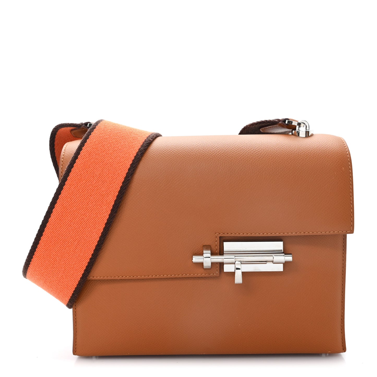 Epsom Verrou 21 Large Strap Gold Orange Ebene
