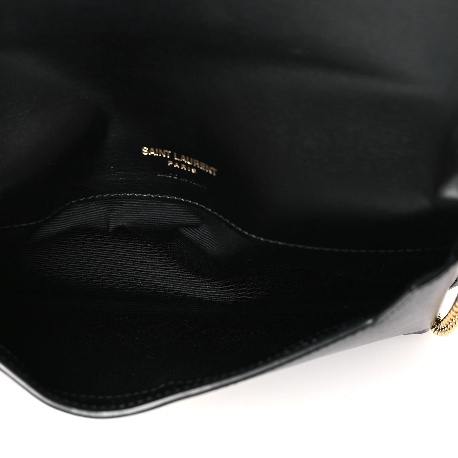 Saint Laurent Grained Calfskin Monogram Phone Holder Crossbody Black 6 of 10