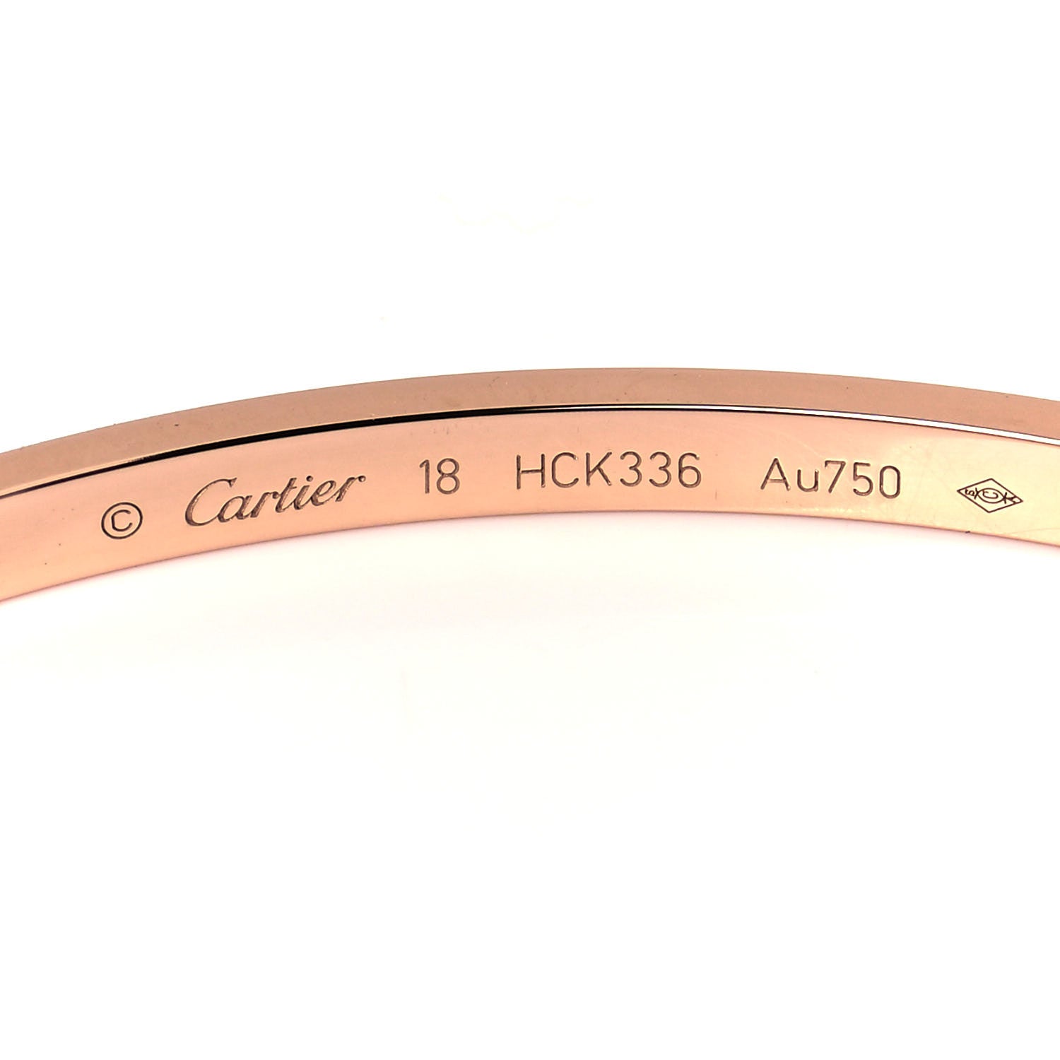 Cartier 18K Pink Gold 6 Diamond Small LOVE Bracelet 18 4 of 6
