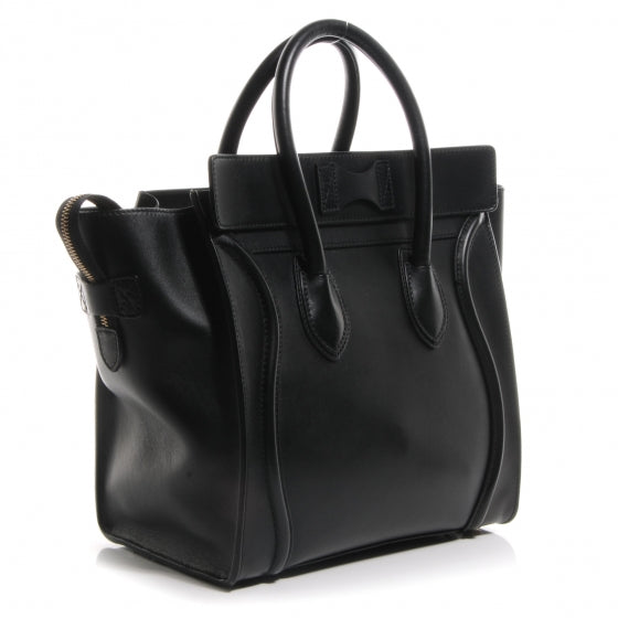 Smooth Calfskin Mini Luggage Black
