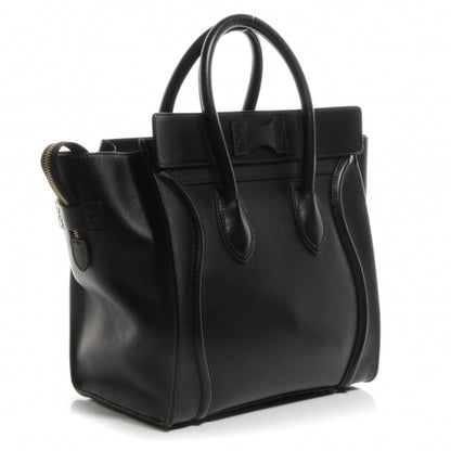 Celine Smooth Calfskin Mini Luggage Black 3 of 9