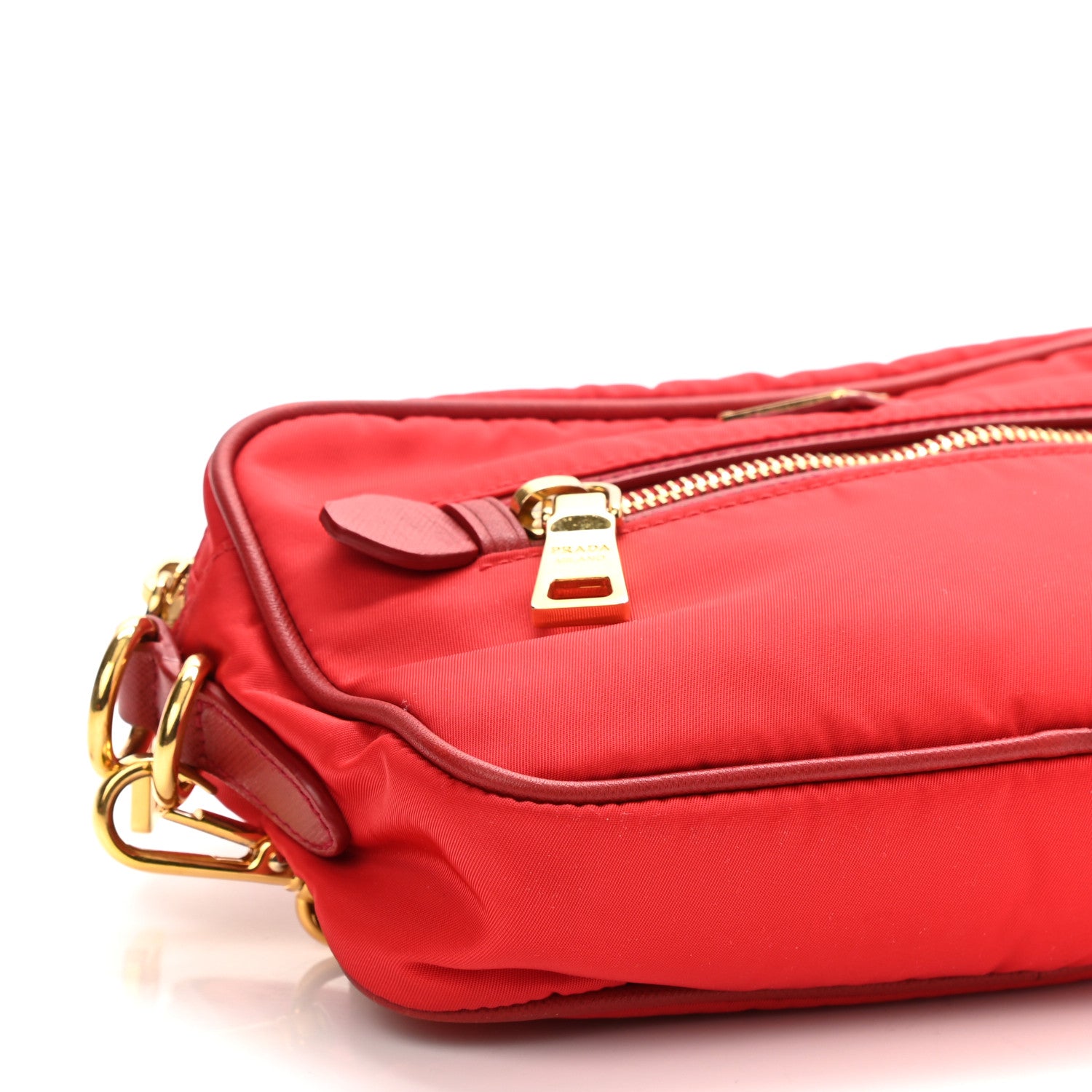 Prada Tessuto Nylon Mini Camera Crossbody Rosso 10 of 11