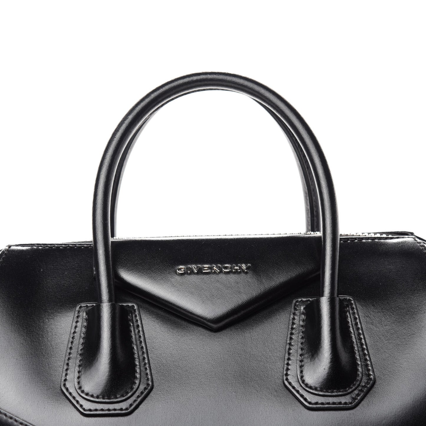 Shiny Lord Calfskin Medium Antigona Black