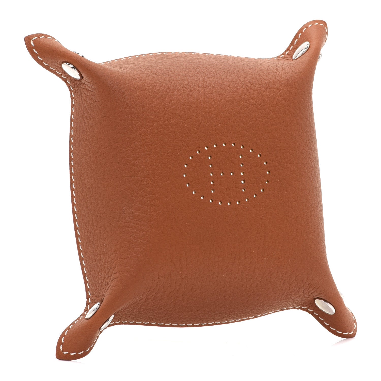 Hermes Taurillon Clemence Mini Mises et Relances Change Tray Jaune Fauve 3 of 7