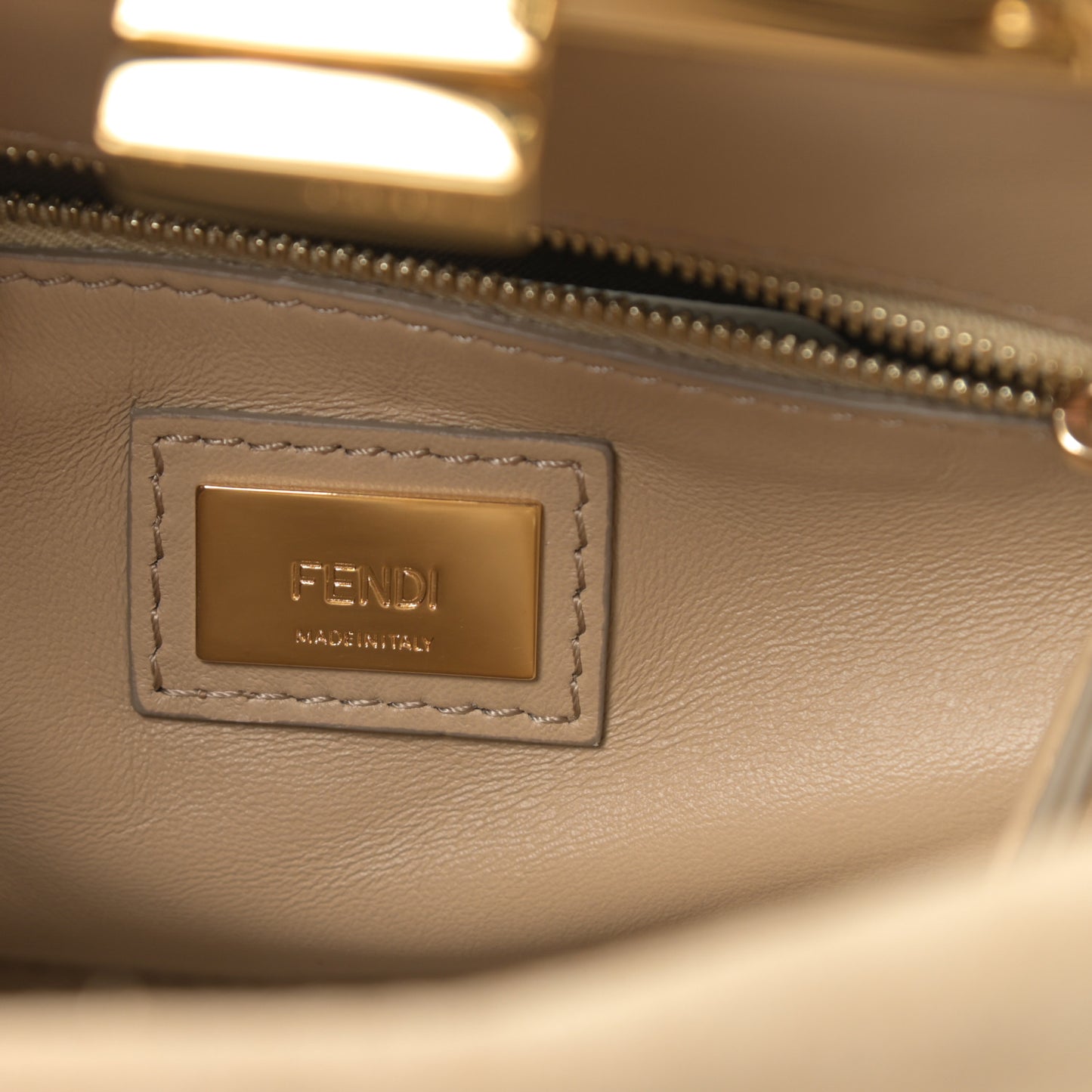 Suede Shiny Nappa Mini Pocket Peekaboo Iconic Satchel Nude Equatore