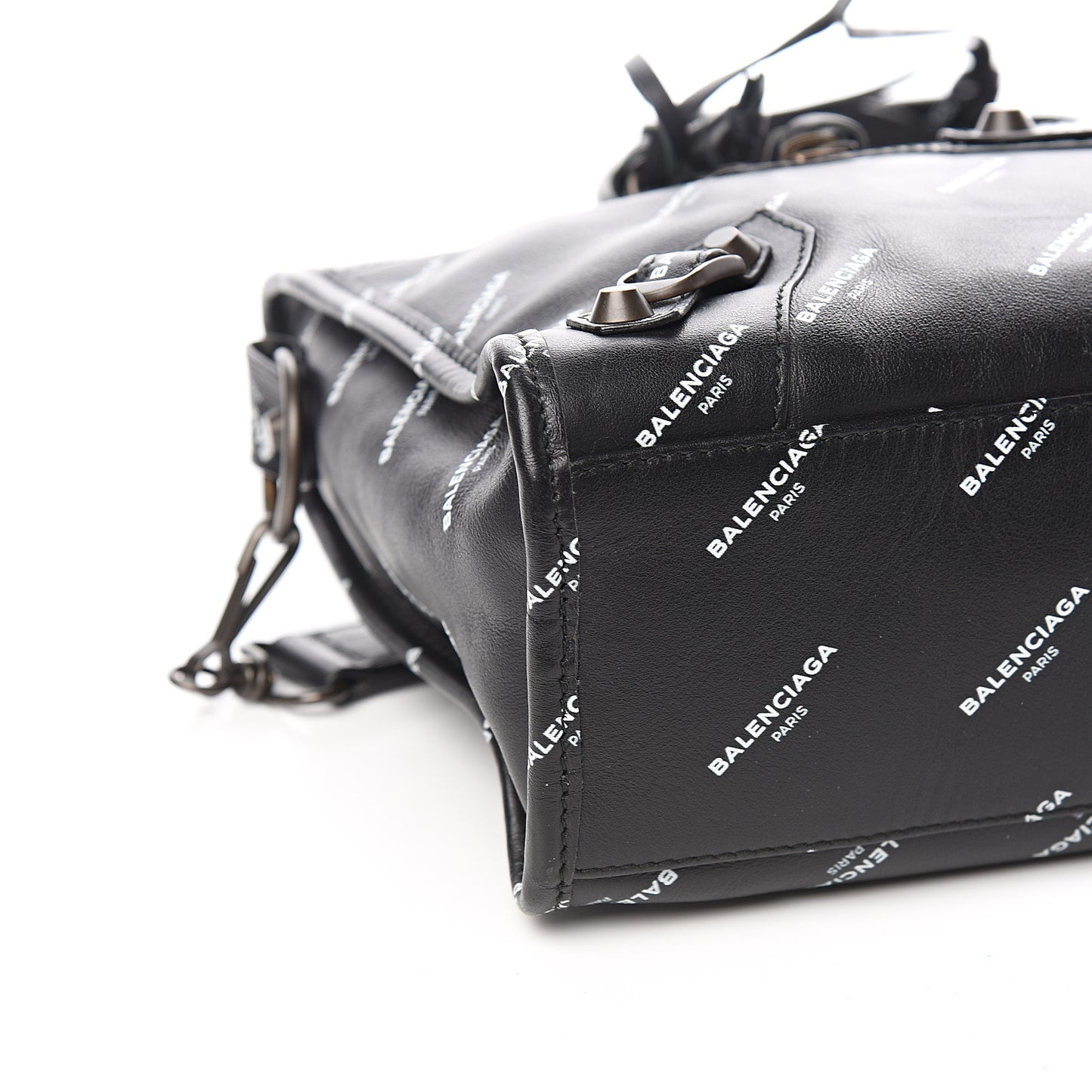 Veau Allover Logo Classic Hardware S City Black White