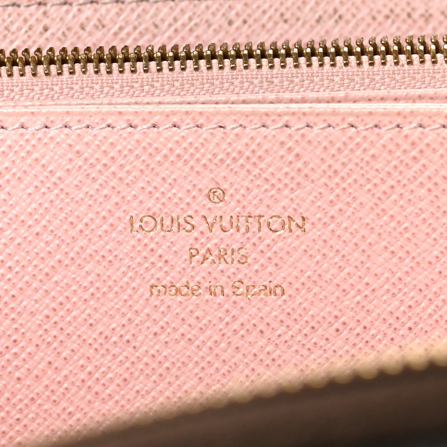 Damier Ebene Zippy Wallet Rose Ballerine