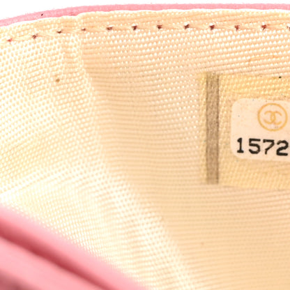 Chanel Lambskin Camellia Embossed Card Holder Pink 8 of 12