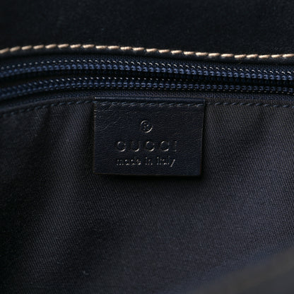 Gucci Guccissima Large Flap Messenger Bag Navy 6 of 13