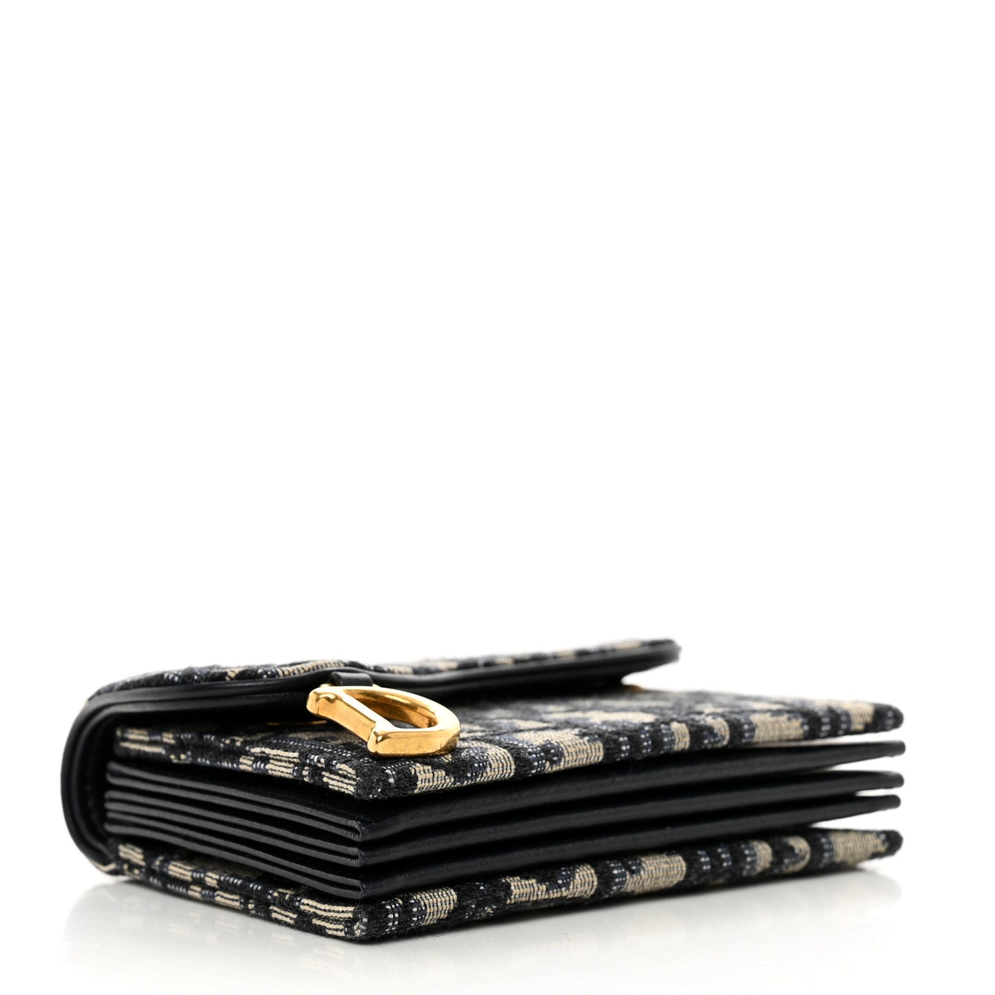 Oblique Saddle 5-Gusset Card Holder Blue