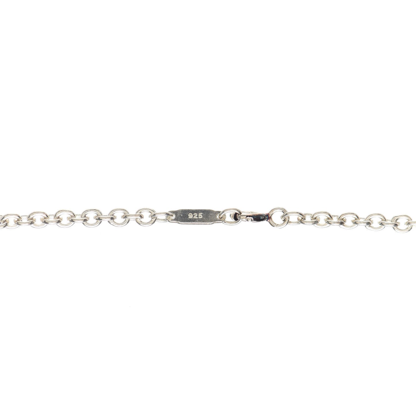 Sterling Silver Oval Key Pendant Necklace