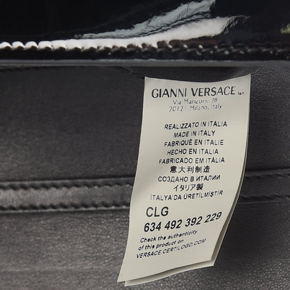 Versace Patent Palazzo Medusa Chain Evening Bag Black 9 of 10