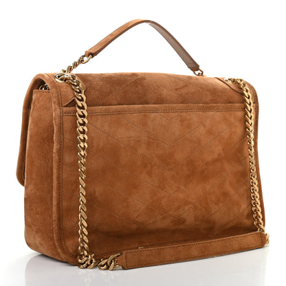 Saint Laurent Suede Monogram Medium Niki Chain Satchel Cinnamon 3 of 8