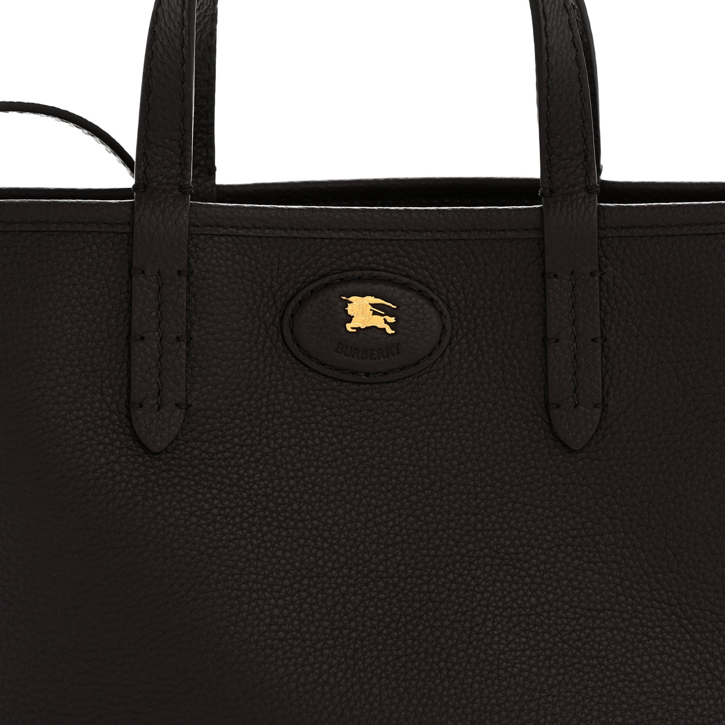 Grainy Calfskin Mini Reversible Tote Peat Sand