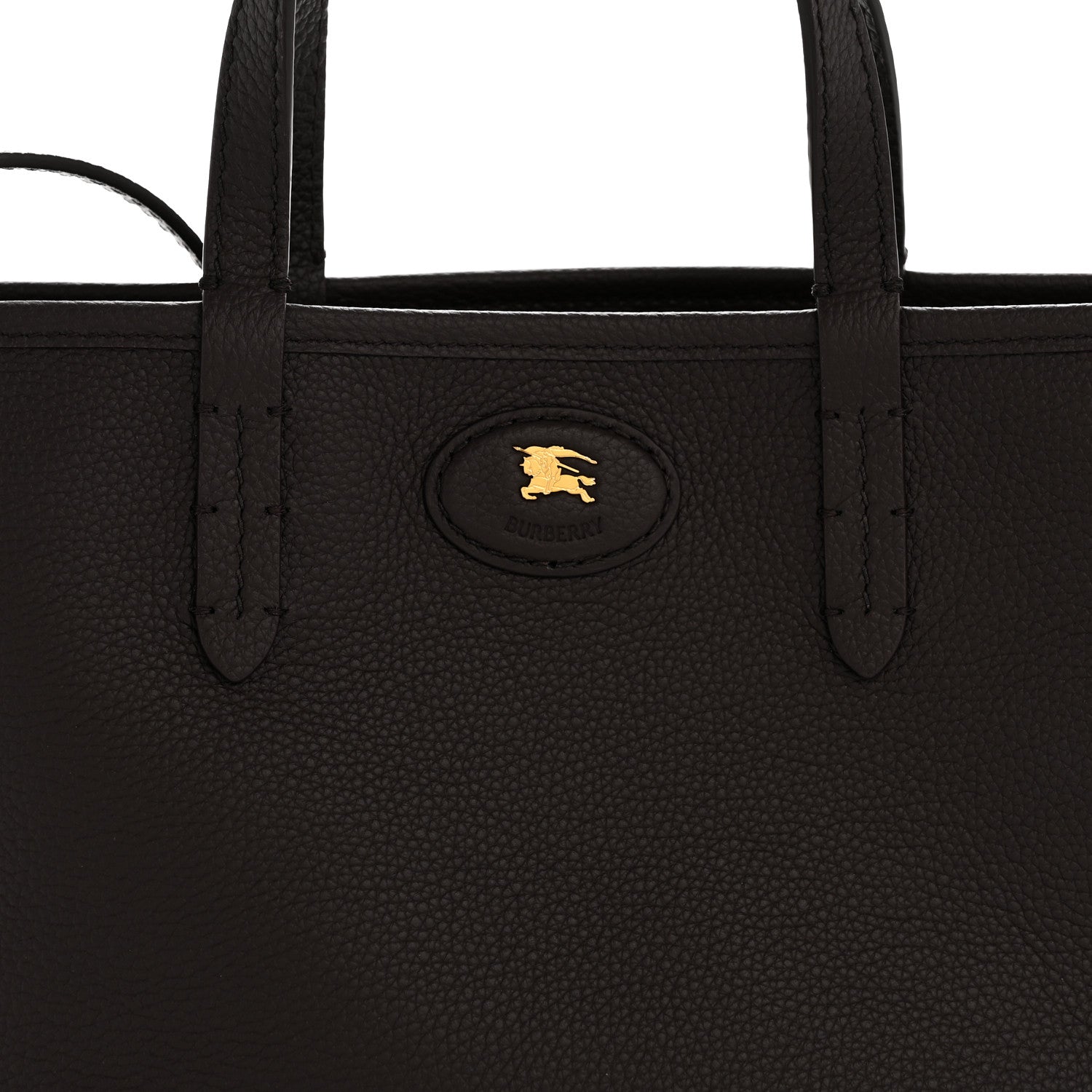 Burberry Grainy Calfskin Mini Reversible Tote Peat Sand 12 of 16