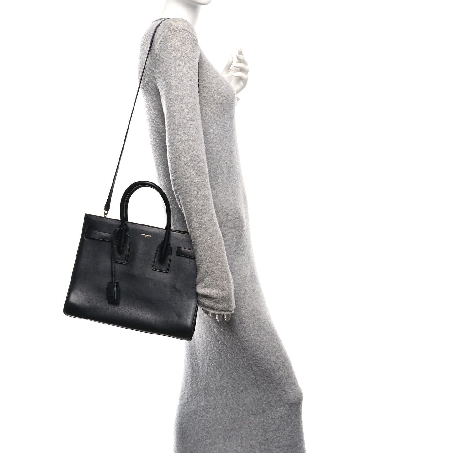 Calfskin Small Sac De Jour Black