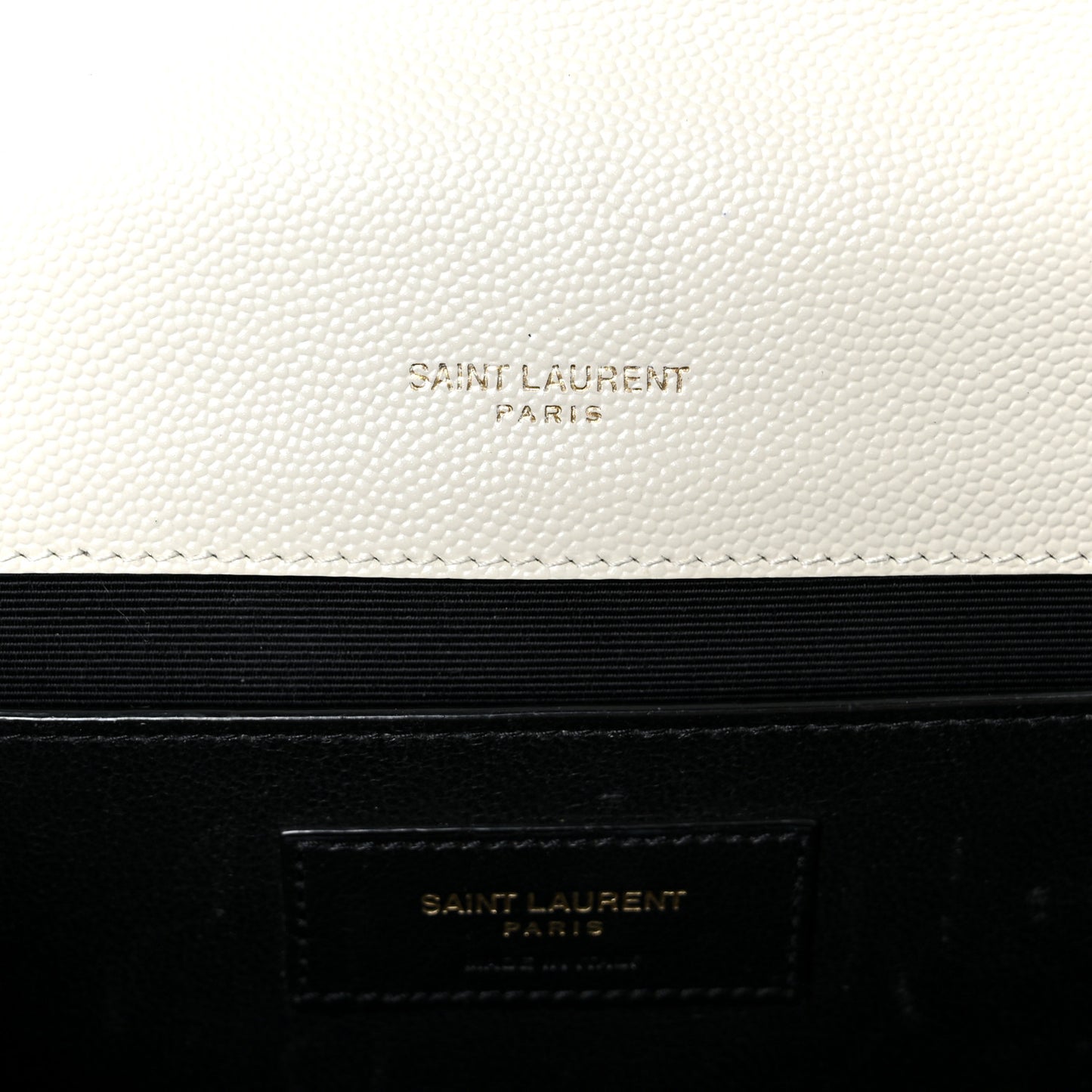 Grain De Poudre Textured Mixed Matelasse Medium Triquilt Monogram Satchel Crema Soft