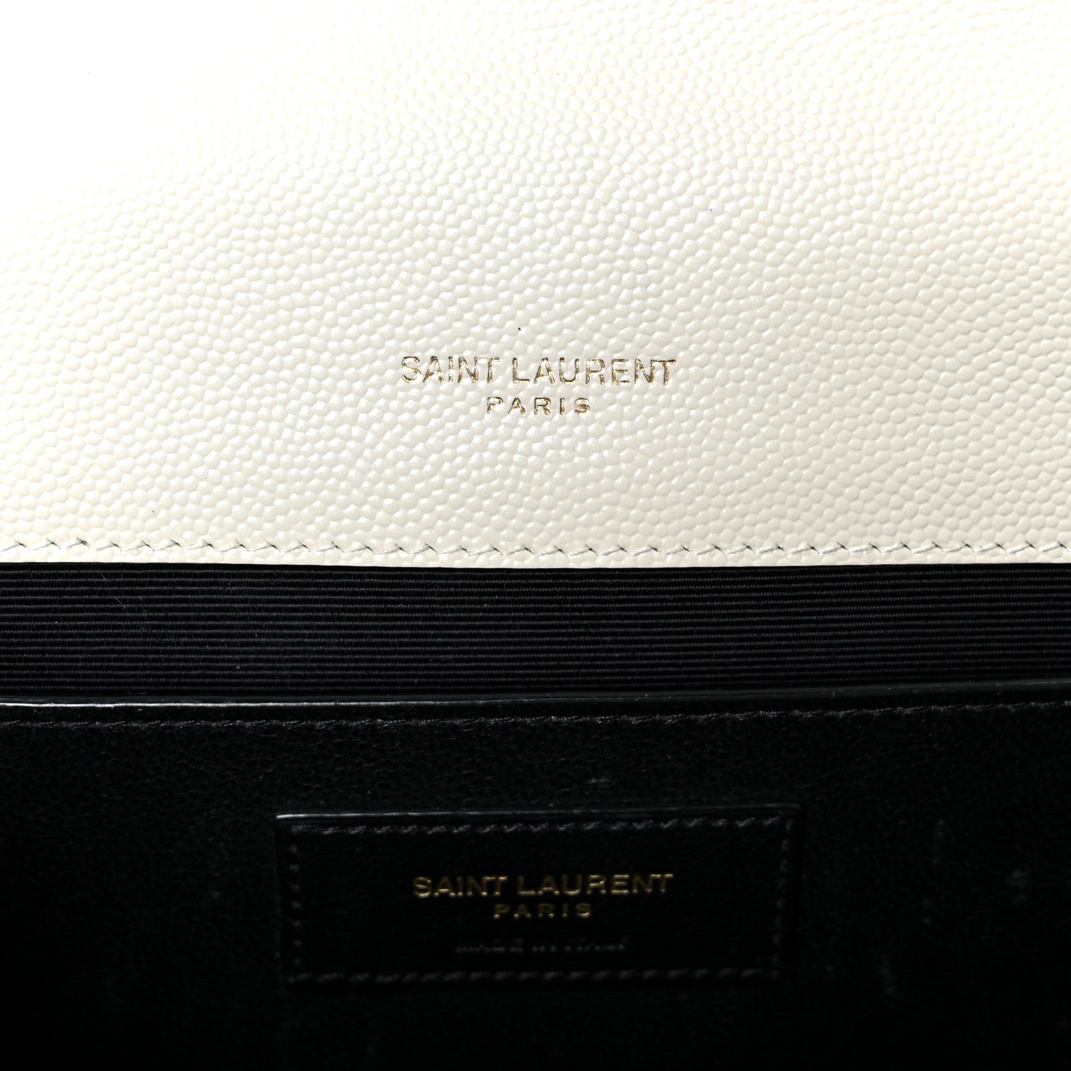 Saint Laurent Grain De Poudre Textured Mixed Matelasse Medium Triquilt Monogram Satchel Crema Soft 5 of 12