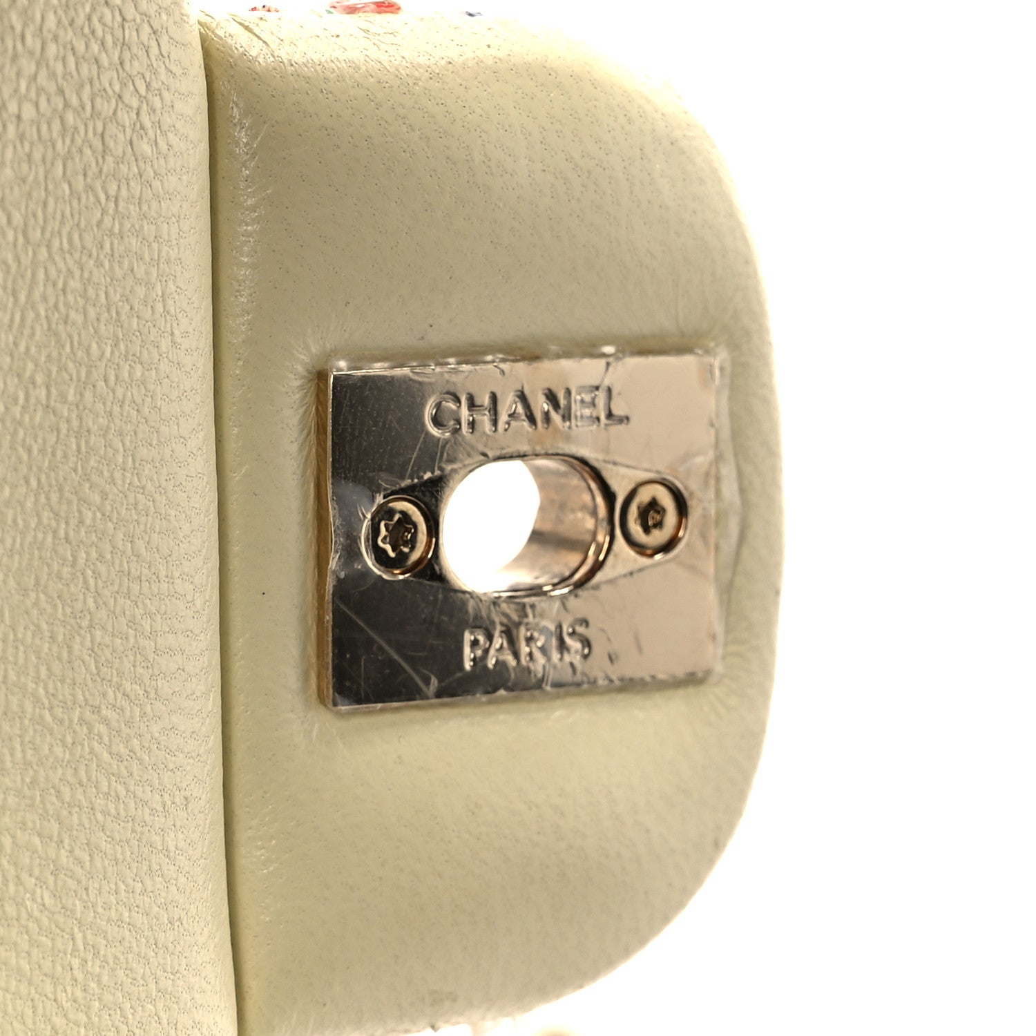 Chanel Tweed Quilted Mini Rectangular Flap Ecru Green Purple Red Yellow 7 of 12