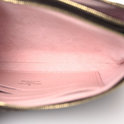 Louis Vuitton Monogram 2020 Christmas Animation Big Wheel Double Zip Pochette Rose Ballerine 6 of 16