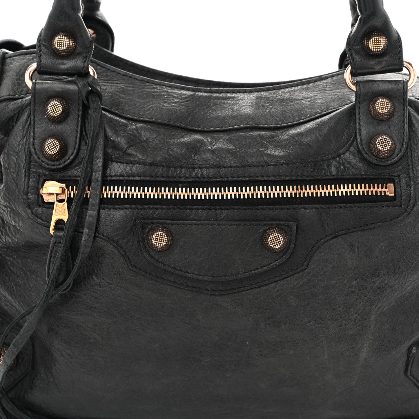 Agneau Giant 12 Rose Gold Hardware Town Black
