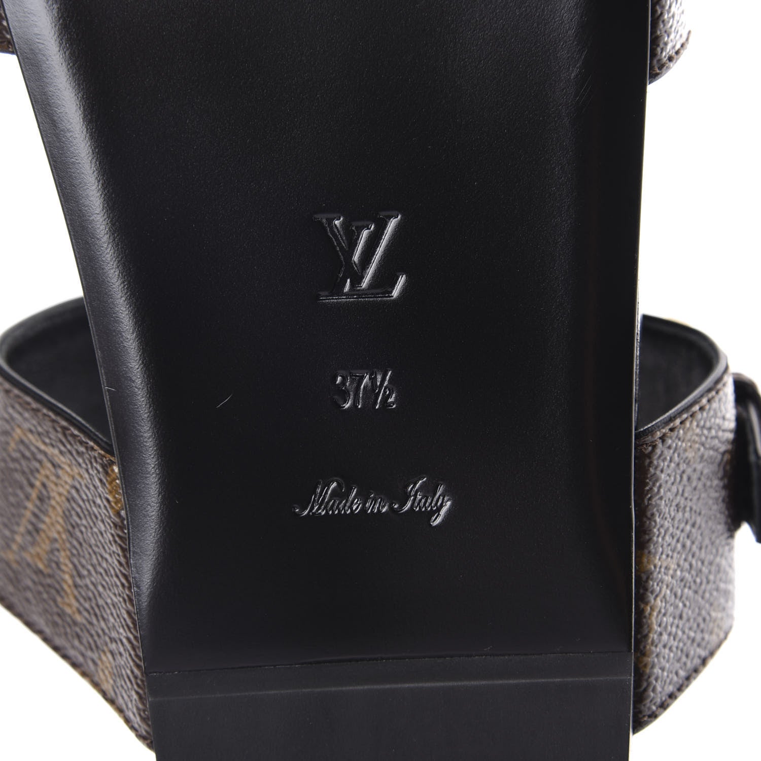 Louis Vuitton Monogram Bom Dia Mule Sandals 37.5 Black 6 of 7