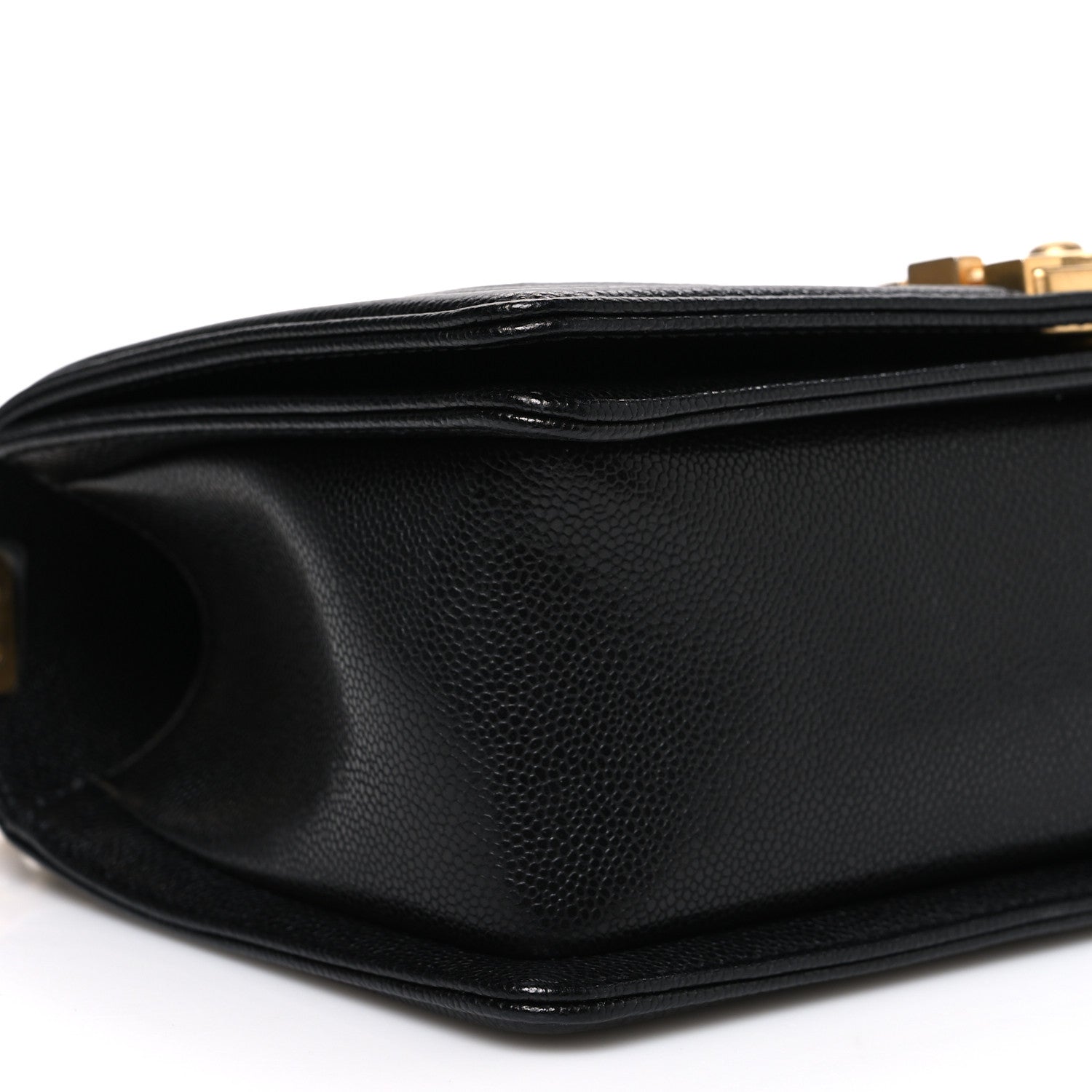 Chanel Caviar Chevron Quilted Medium Boy Flap Black 9 of 10