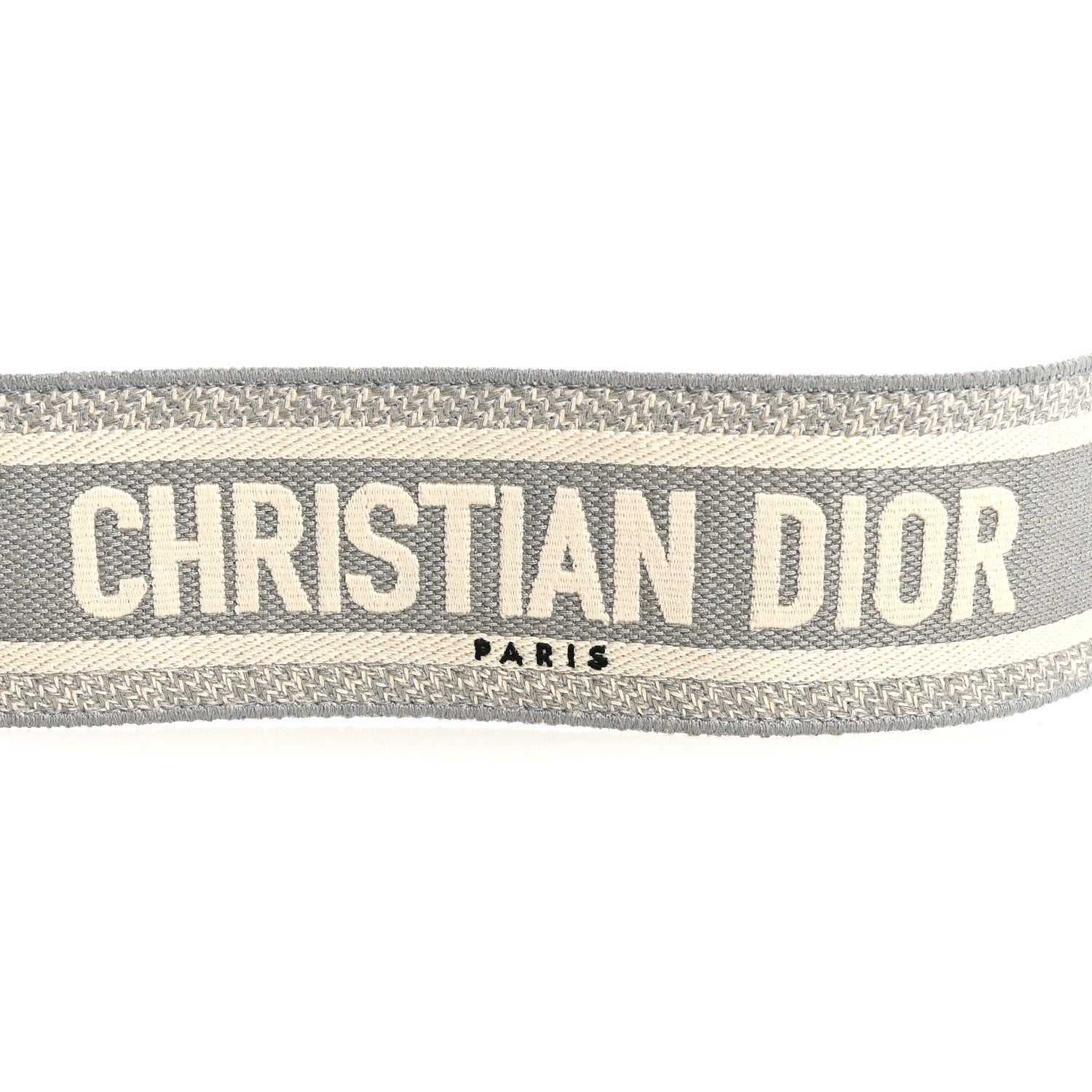 Christian Dior Canvas Embroidered Shoulder Strap Grey 4 of 5