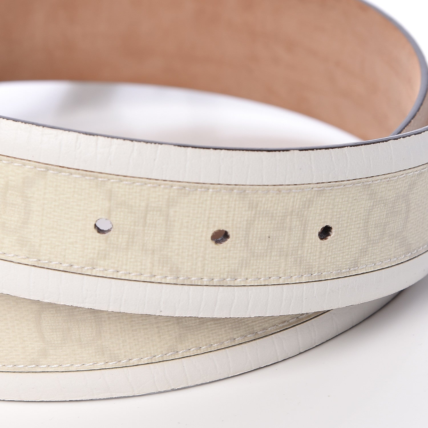Gucci GG Plus Monogram Calfskin Interlocking G 40mm Belt 85 34 White 5 of 6