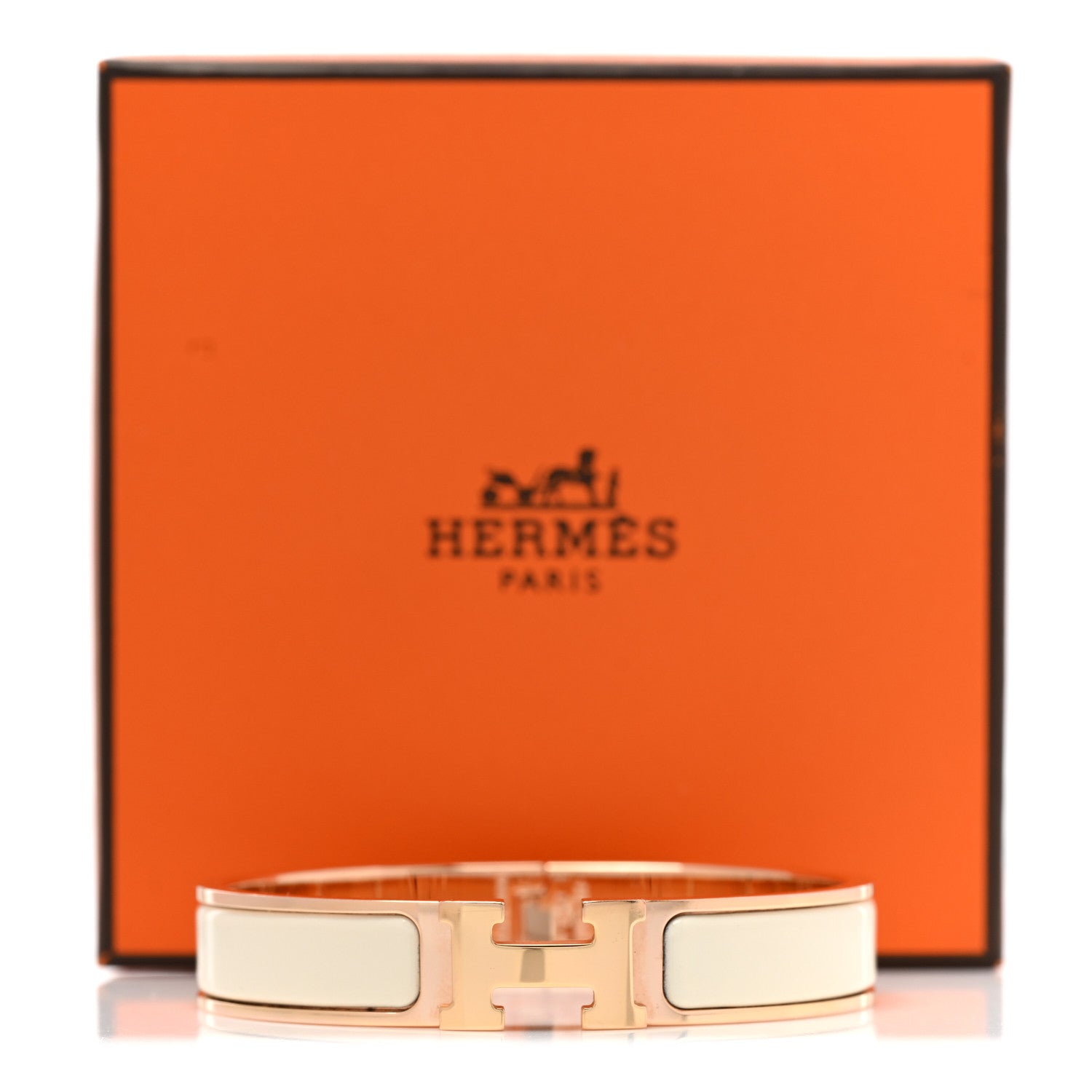 Hermes Enamel Narrow Clic Clac H Bracelet PM Craie 6 of 6