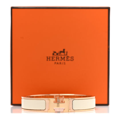 Hermes Enamel Narrow Clic Clac H Bracelet PM Craie 6 of 6