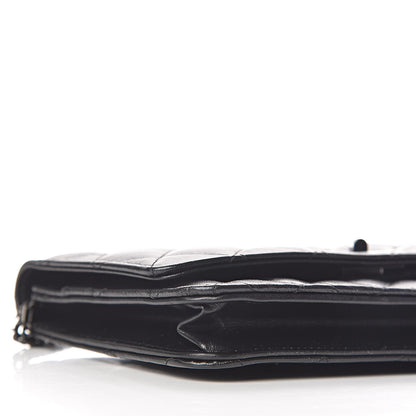Chanel Aged Calfskin Quilted Reissue Wallet On Chain WOC So Black 10 of 12