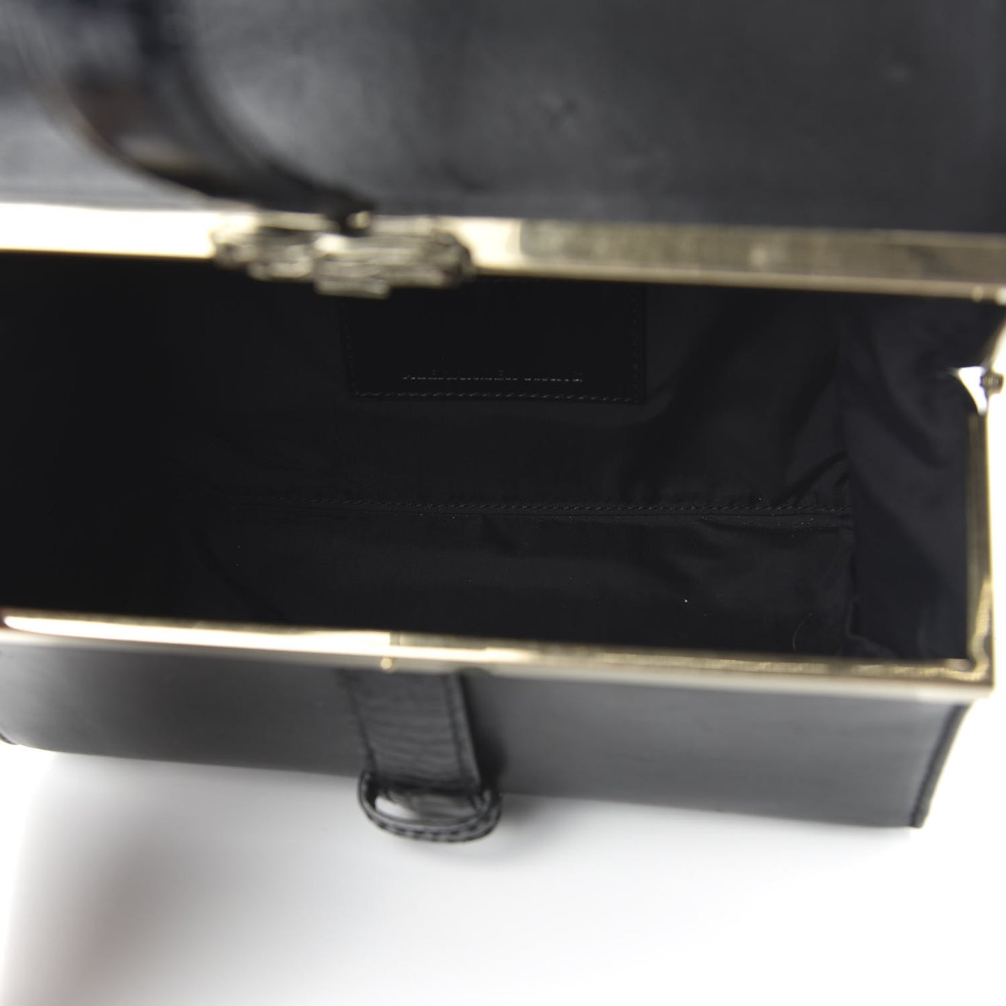 Calfskin Crocodile Embossed Tai Dopp Kit Bag Black