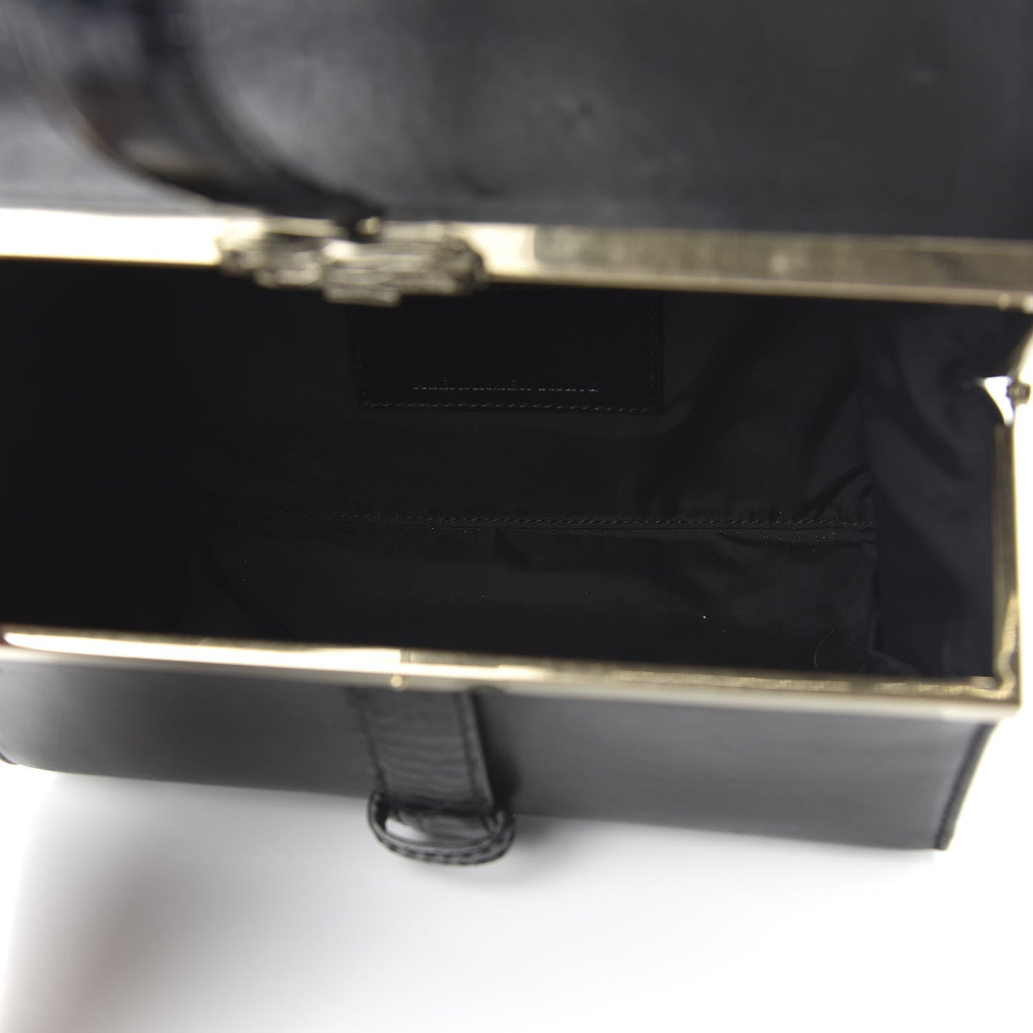 Alexander Wang Calfskin Crocodile Embossed Tai Dopp Kit Bag Black 5 of 9