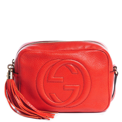 Gucci Pebbled Calfskin Small Soho Disco Bag Sun Orange 1 of 7