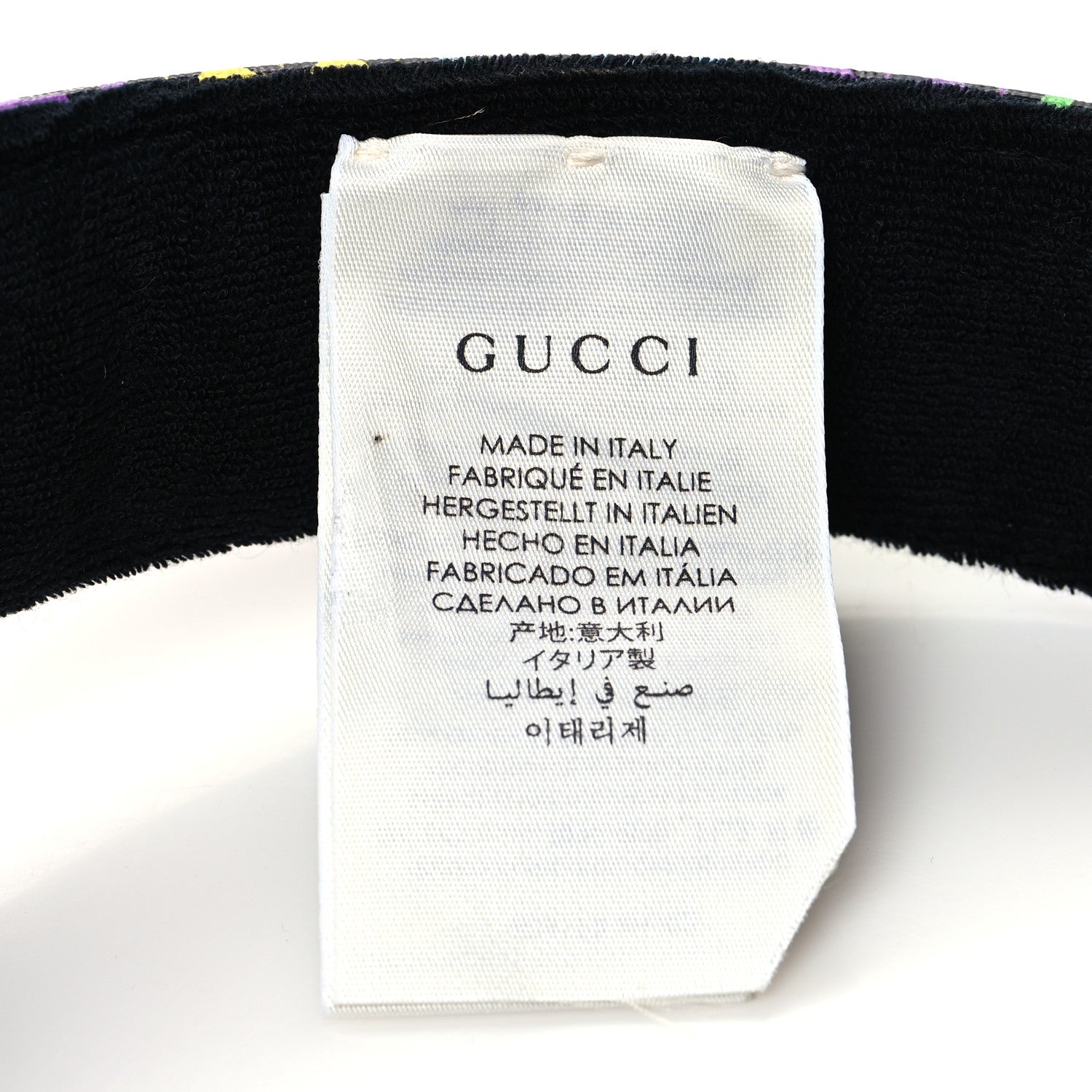 Gucci GG Supreme Monogram Psychedelic Izzy Visor M Black Multicolor 7 of 7