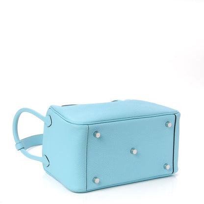 Hermes Taurillon Clemence Lindy 26 Bleu Atoll 4 of 7