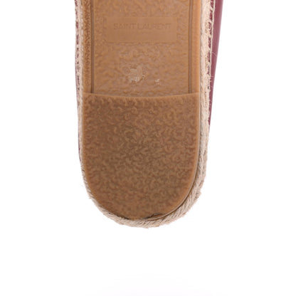 Saint Laurent Lambskin Monogram Espadrilles 38.5 Red 13 of 16