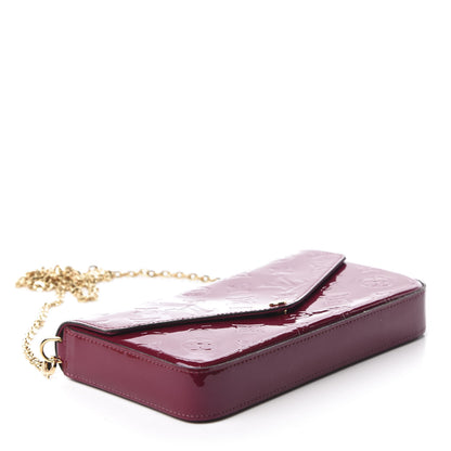 Louis Vuitton Vernis Felicie Chain Wallet Magenta 4 of 10