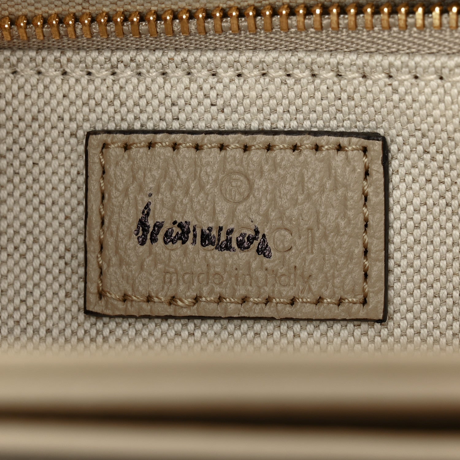 Gucci GG Supreme Monogram Textured Dollar Calfskin Horsebit 1955 Shoulder Bag Beige Mystic White Oatmeal 6 of 10