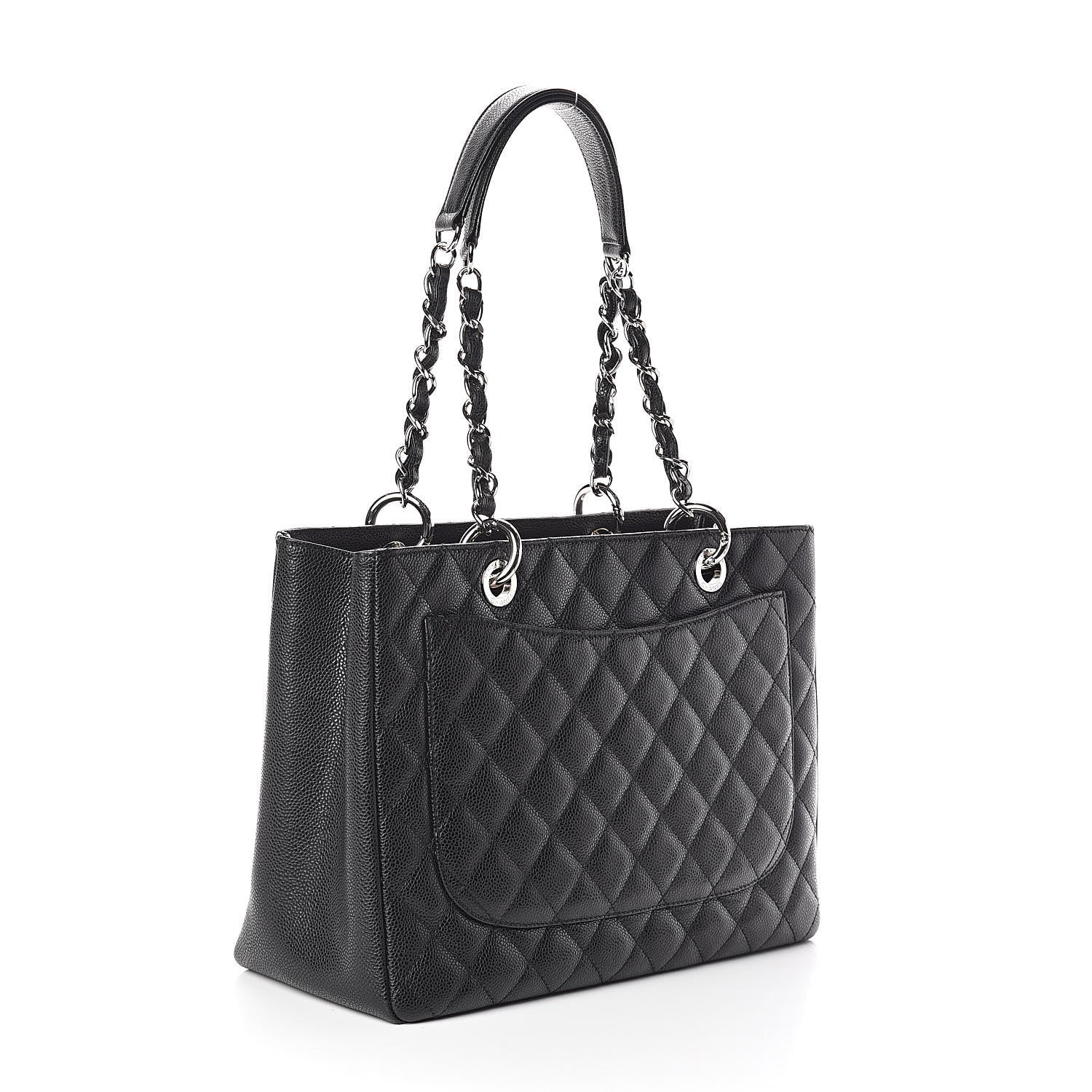 Chanel Caviar Quilted Grand Shopping Tote GST Black 3 of 10