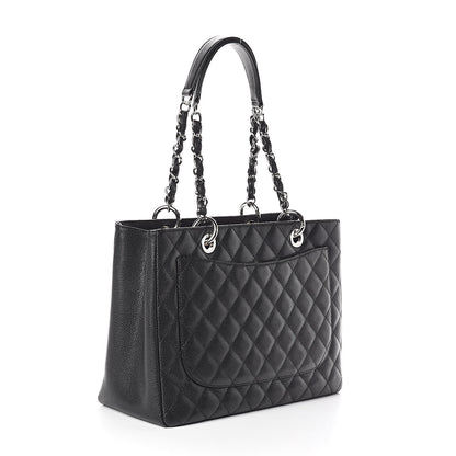 Chanel Caviar Quilted Grand Shopping Tote GST Black 3 of 10