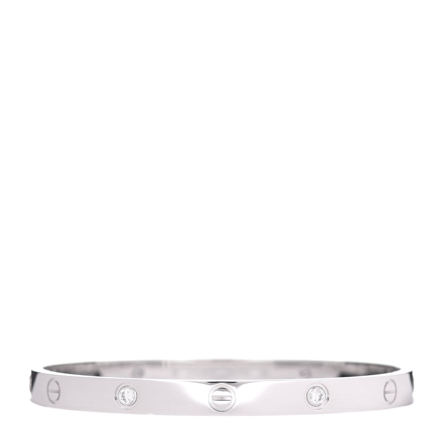 18K White Gold 4 Diamond LOVE Bracelet 19