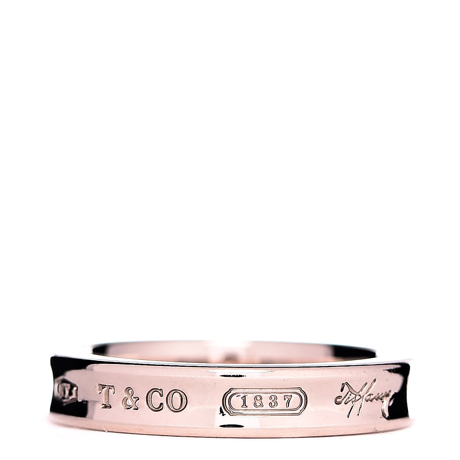 Tiffany Rubedo Narrow 1837 Band Ring 53 6.5 1 of 5