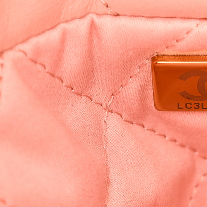 Chanel Shiny Calfskin Quilted Small Chanel 22 Light Pink 8 of 11