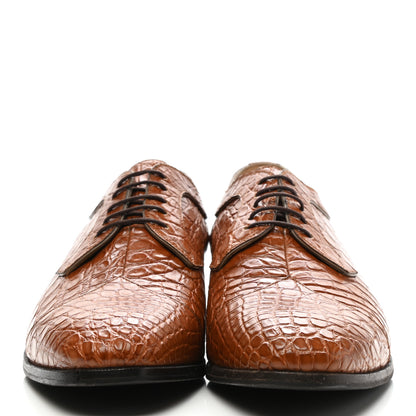 Gucci Crocodile Mens Loafers 9 Brown 2 of 7
