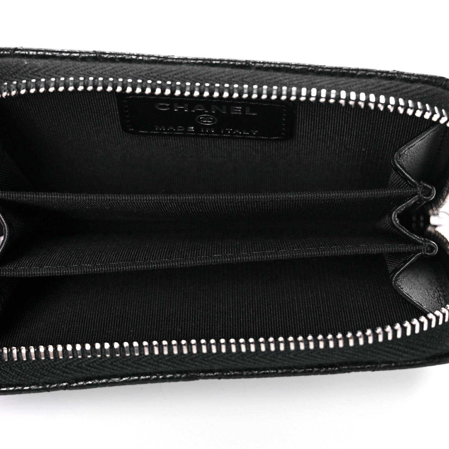 Chanel Caviar Quilted Zip Coin Purse Black 5 of 10
