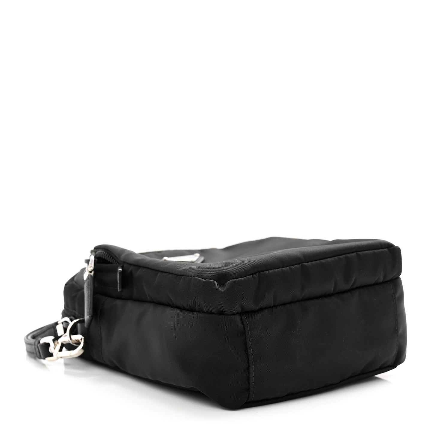 Tessuto Nylon Saffiano Vertical Wristlet Pouch Black