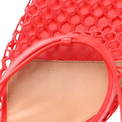 Bottega Veneta Mesh Nappa Stretch Ankle Tie Sandals 38 Tomato 9 of 9